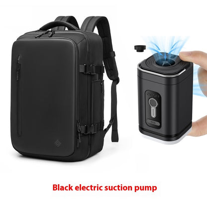 vacuum compressible backpack with simple design