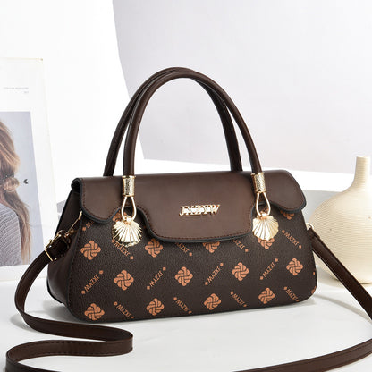 large capacity fashion printed casual simple handbag womens cross body bag