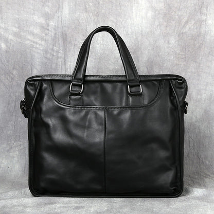 mens portable leather leisure briefcase