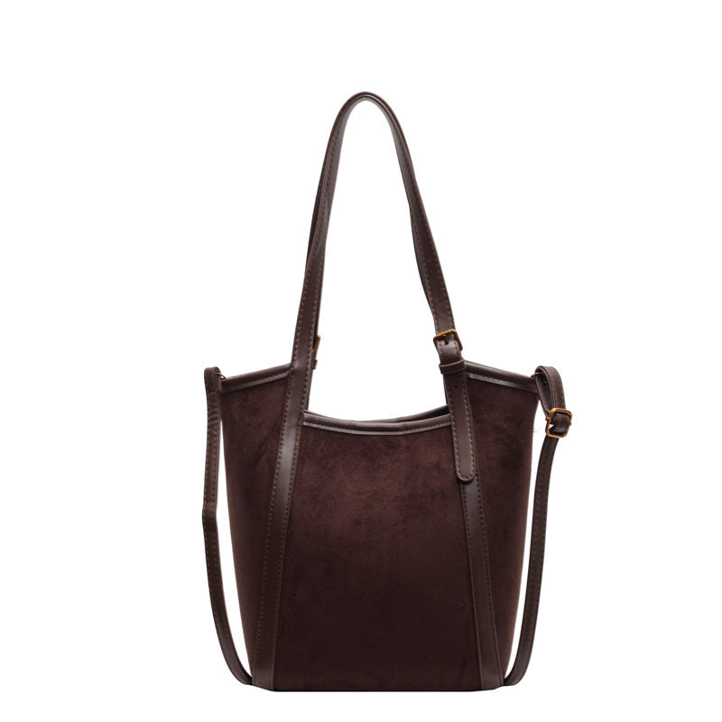 womens casual large capacity retro frosted handbag