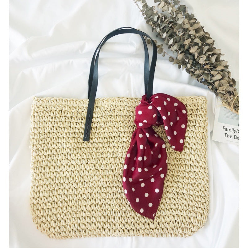 new seaside holiday woven bag portable