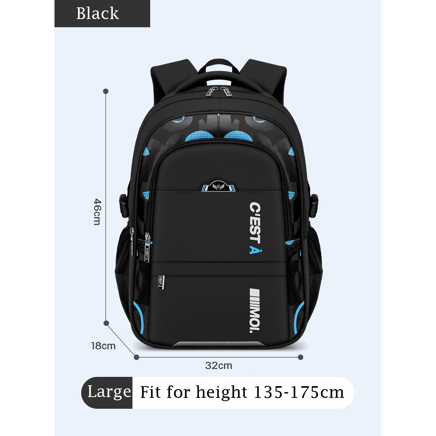 lightweight multi compartment childrens school bag casual student backpack