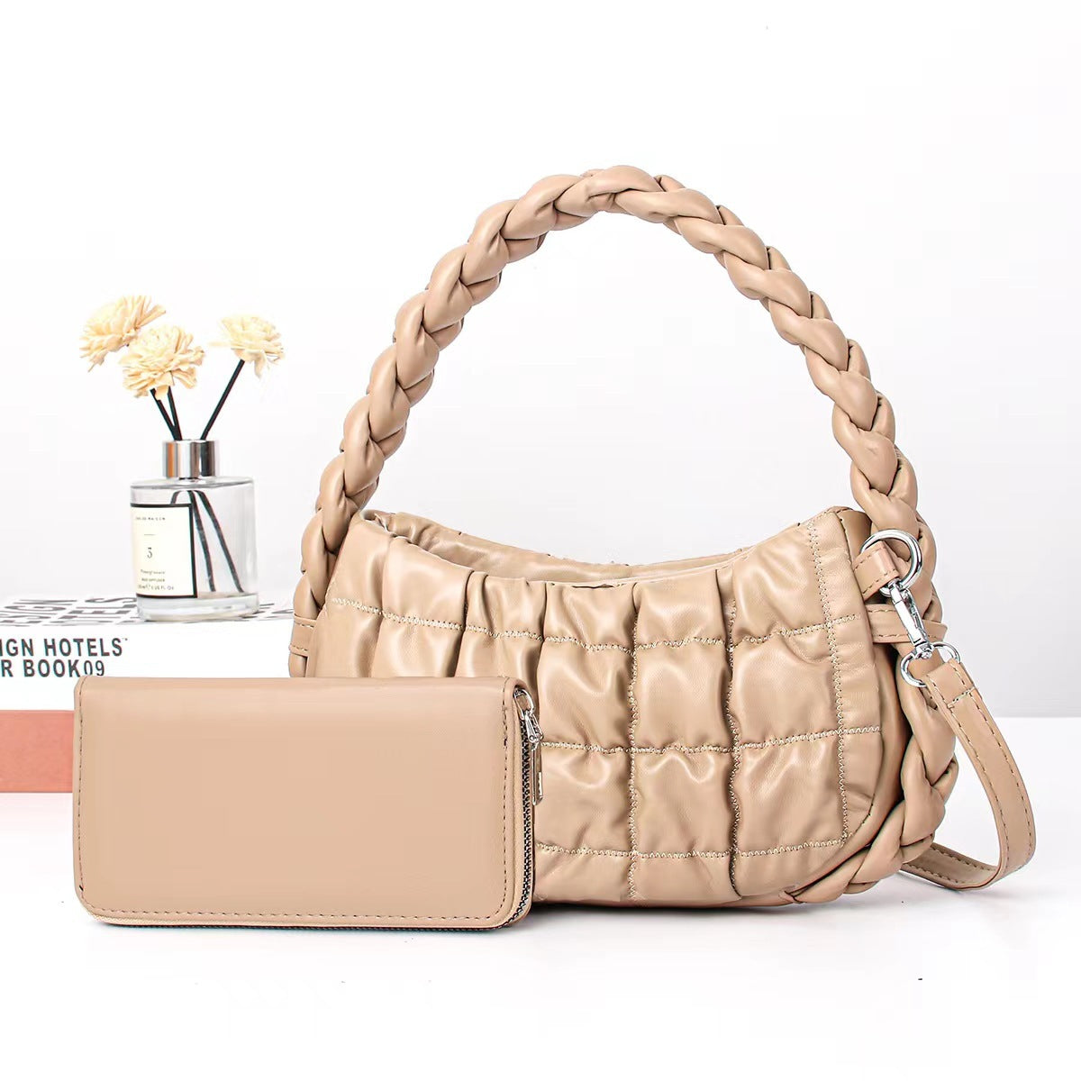 soft leather bag womens crossbody portable cloud bag