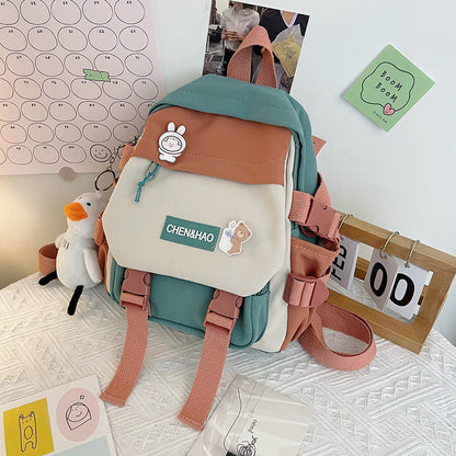 backpack korean style student multi pocket fashion backpack junior high school student college schoolbag