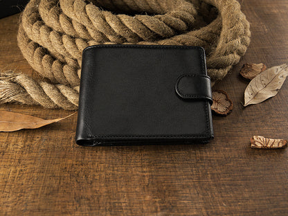 multifunctional mens short leather wallet