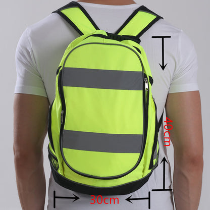 double shoulder night reflective backpack fashion outdoor