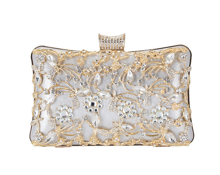 elegant rhinestone dinner clutch women luxury brand party chain messenger bag