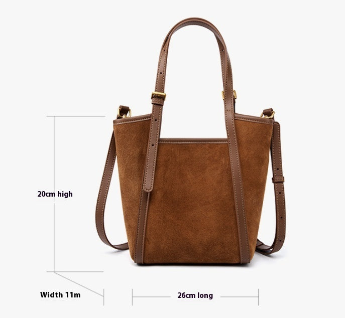 womens cowhide casual portable messenger bag