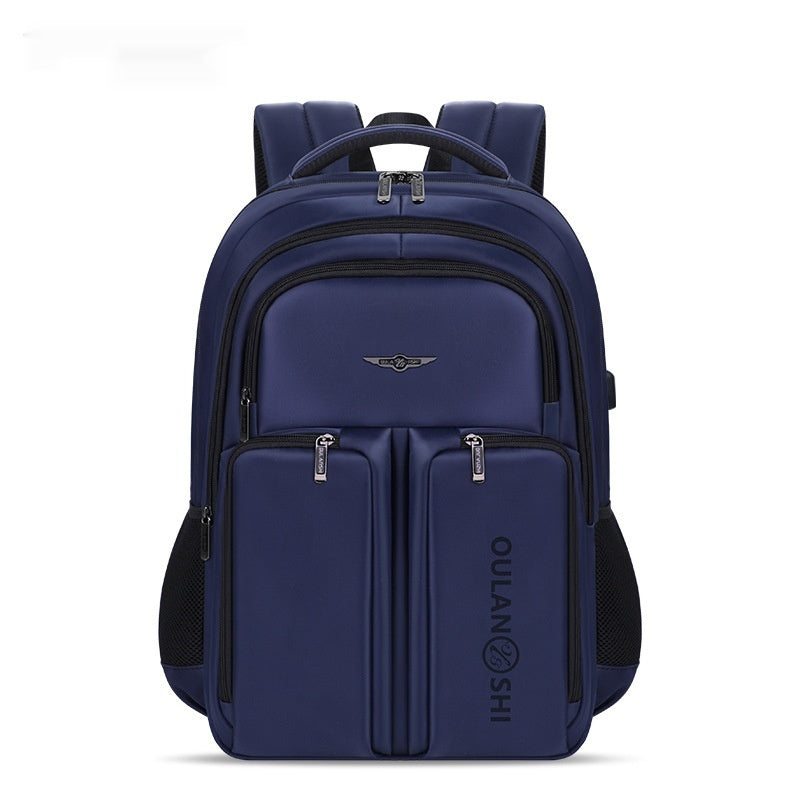 double layer large capacity backpack nylon stitching