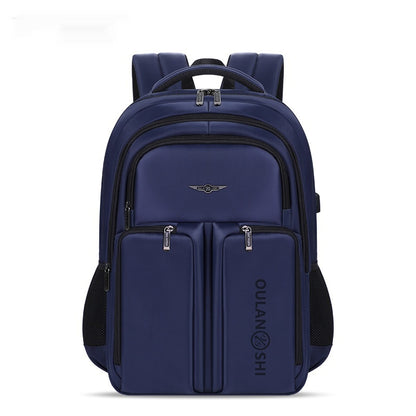 double layer large capacity backpack nylon stitching