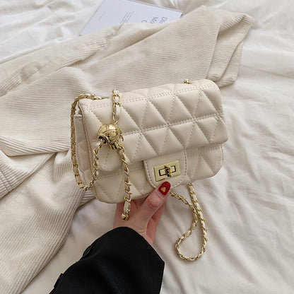 high grade diamond pattern chain bag womens simple all match