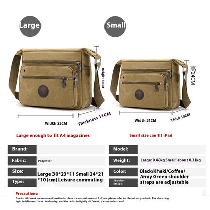 new canvas mens shoulder messenger bag
