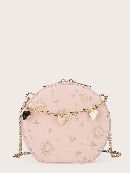 Women's Fashion Vintage Chain Embroidered Shoulder Messenger Bag
