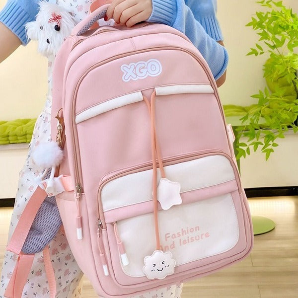 mens and womens same fashion all match backpack large capacity