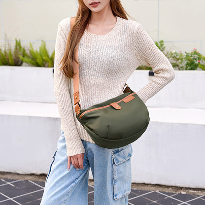 autumn contrast color minimalist fashionable large capacity lightweight quick dry casual shoulder bag