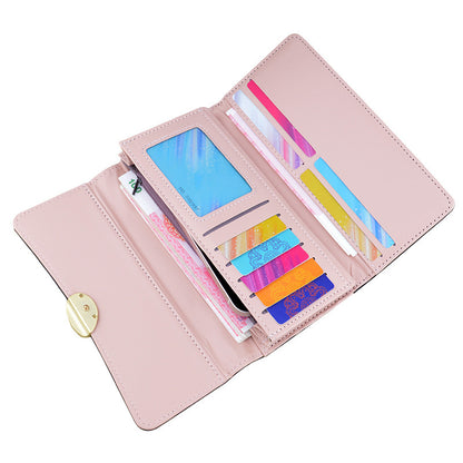 womens long wallet soft leather wallet multi card slot card holder retro fashion minimalism large capacity handbag