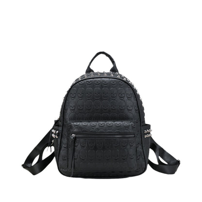 rivet soft leather leisure commute backpack