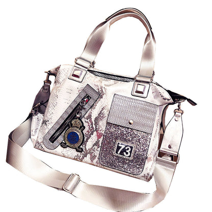 personalized diamond soft leather cross body bag