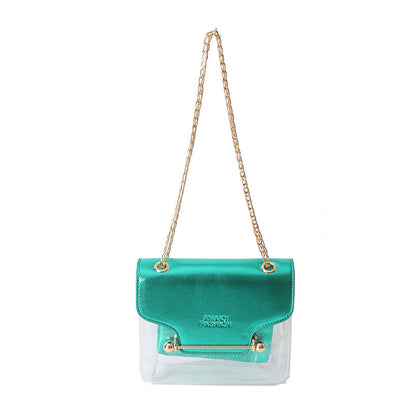 letter contrast color mother shoulder messenger bag