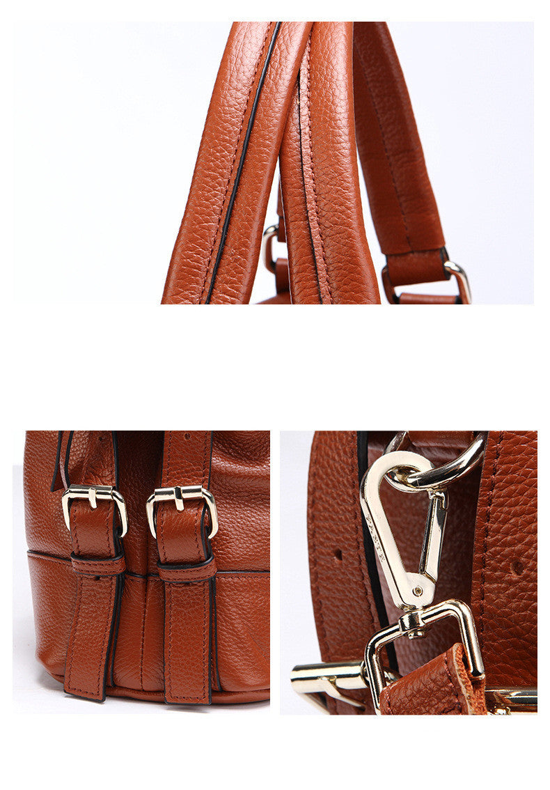 european and american leather top layer cowhide bag for ladies