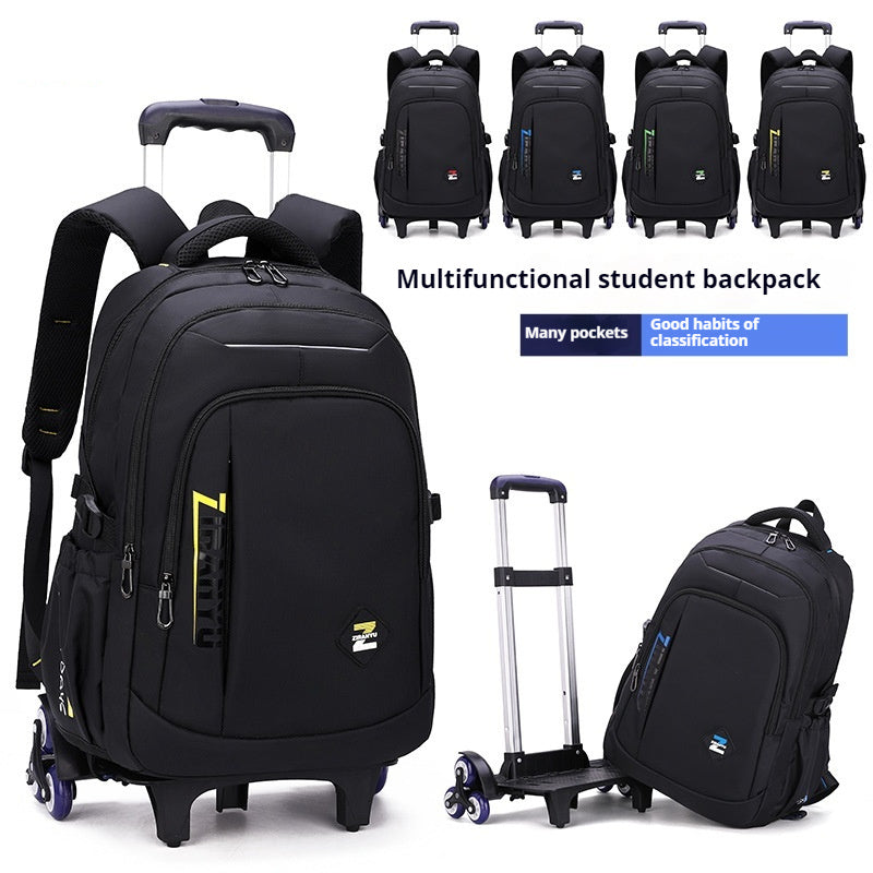 fashion six wheel large capacity student trolley bag