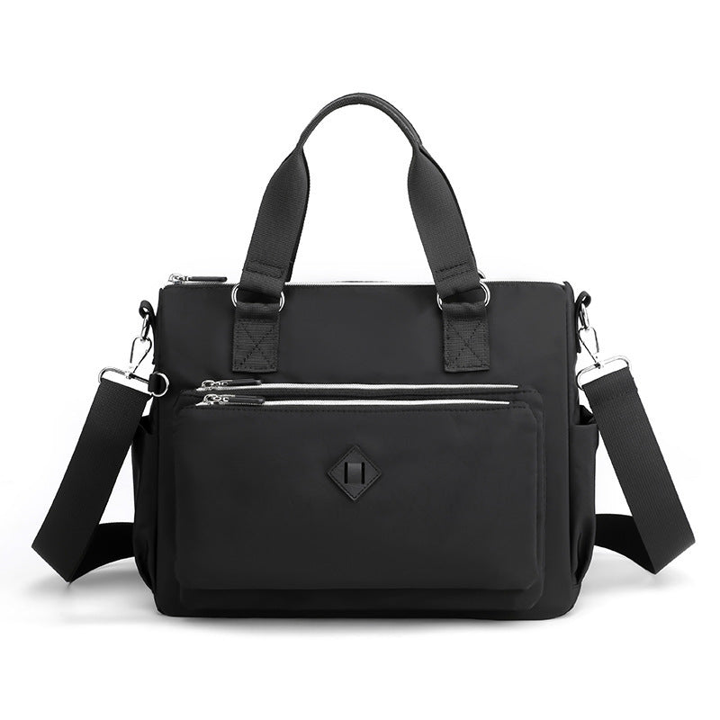 fashion trendy one shoulder bag multi layer waterproof nylon women
