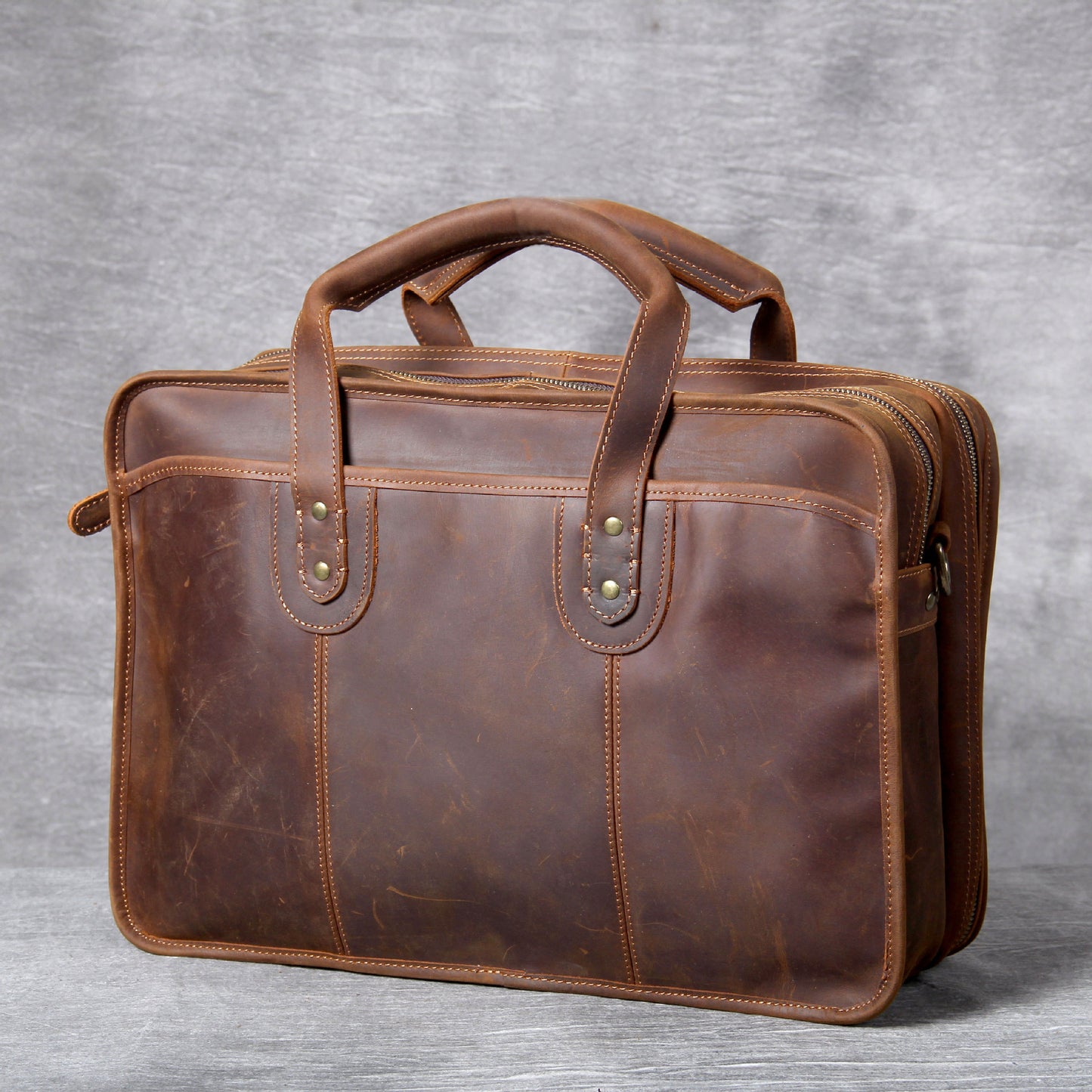 mens handmade leather laptop bag luggage