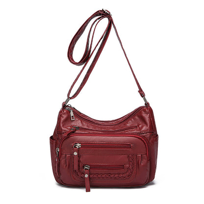 autumn and winter crossbody womens all match retro middle aged and elderly shoulder bag