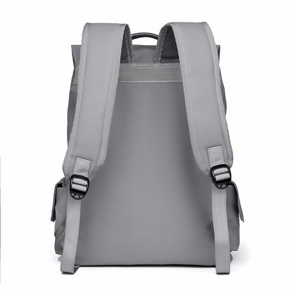 Men's Large Capacity Laminated Leather Fashionable Backpack