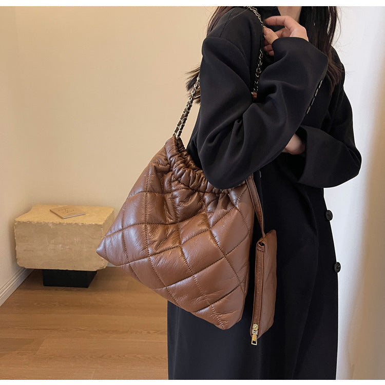 womens fashion personality versatile bucket bag