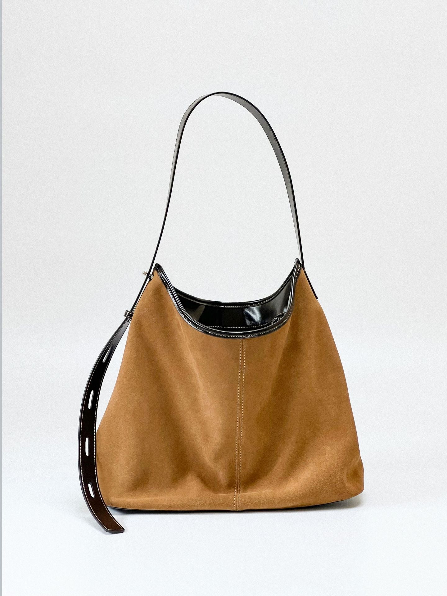 matte leather womens underarm commuter bag