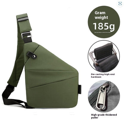 mens nylon lightweight simple large capacity crossbody bag