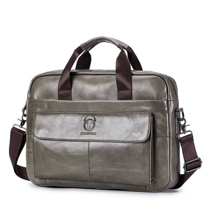 fashion bullcaptain leather goods mens briefcase