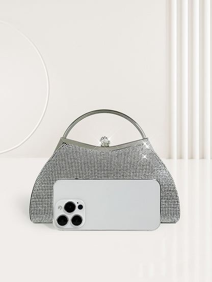 fashion personality diamond stud portable womens bag