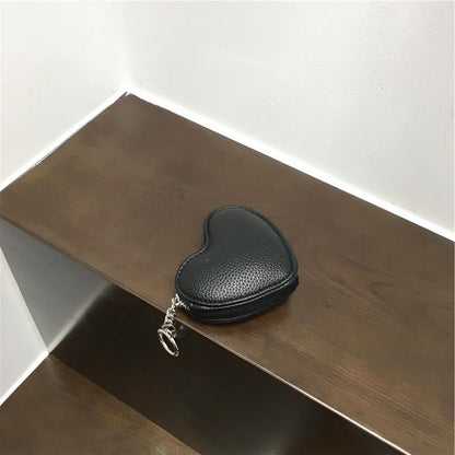 cute mini pendant love heart simplicity key case