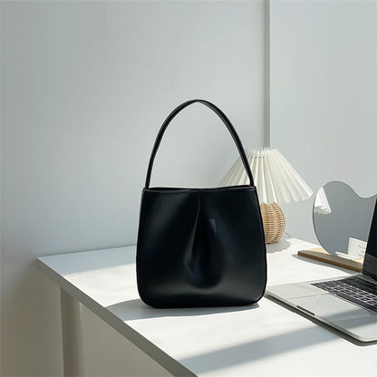 high grade fashion special interest pleated pu retro elegant small handbag