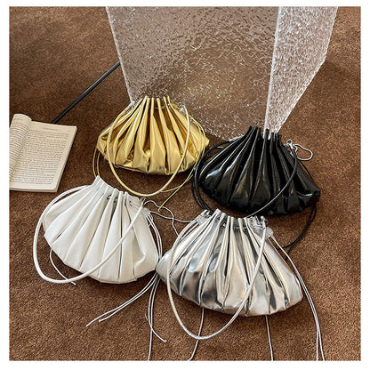 Western Style One Shoulder Crossbody Mini Small Solid Color Square Bag