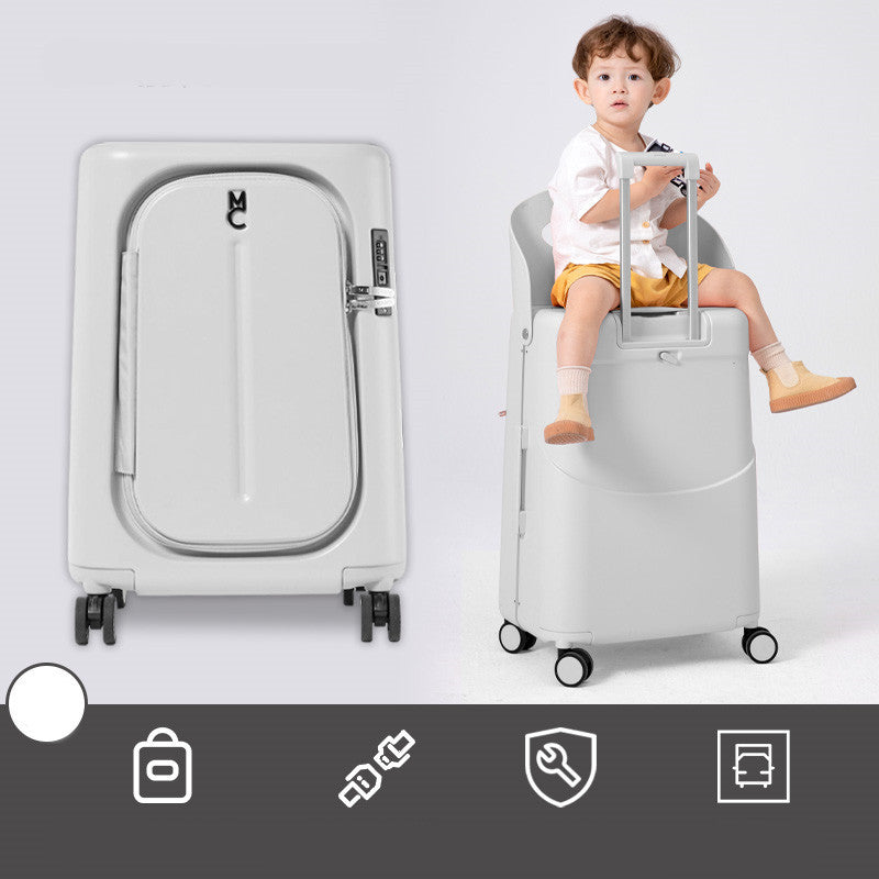 parent child treasure mom suitcase child seat