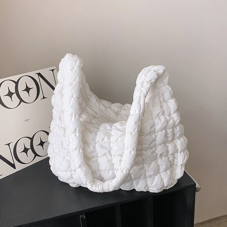 pleated cloud bag fashion shoulder portable large capacity