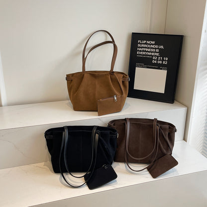 Suede Casual Commute Handbag Shoulder Bag