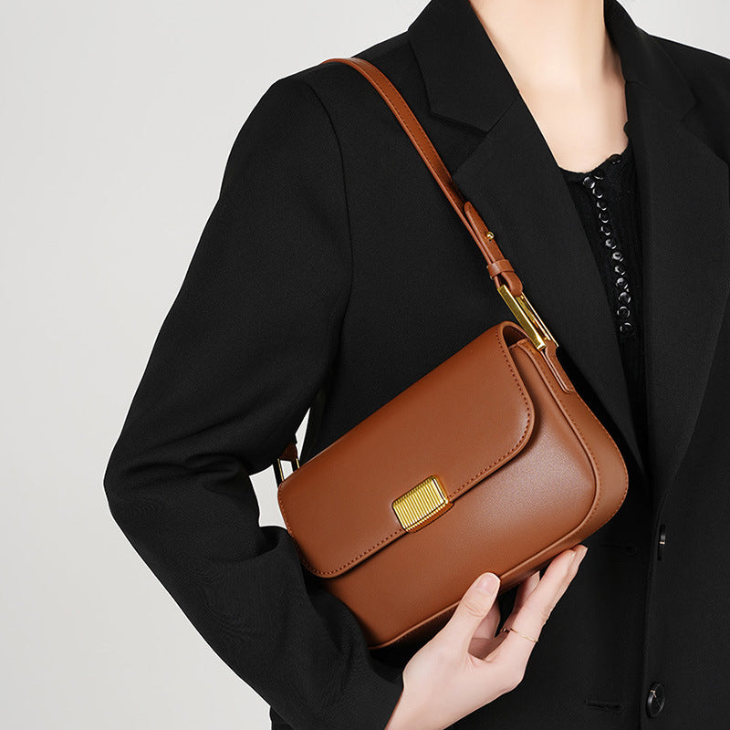 cowhide versatile crossbody shoulder bag
