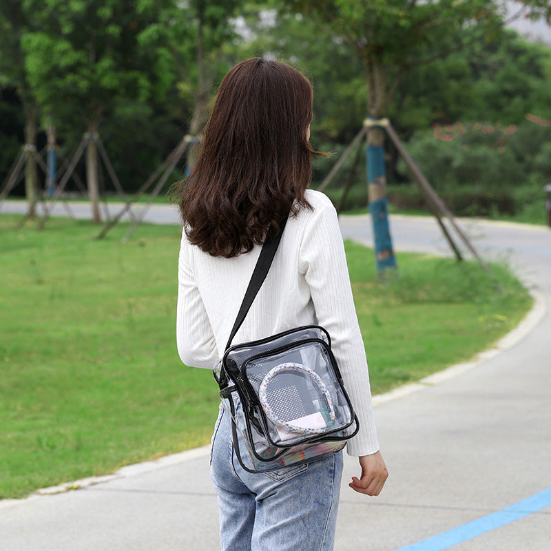 Fashion Transparent Jelly Bag Summer Portable Diagonal One-shoulder Beach Bag