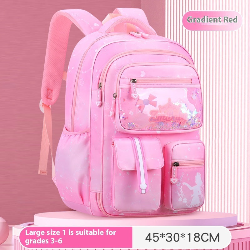 Cute Cartoon Large Capacity Spine Protection Children's Load Reducing Schoolbags