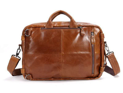 mens multi functional first layer imported leather bag