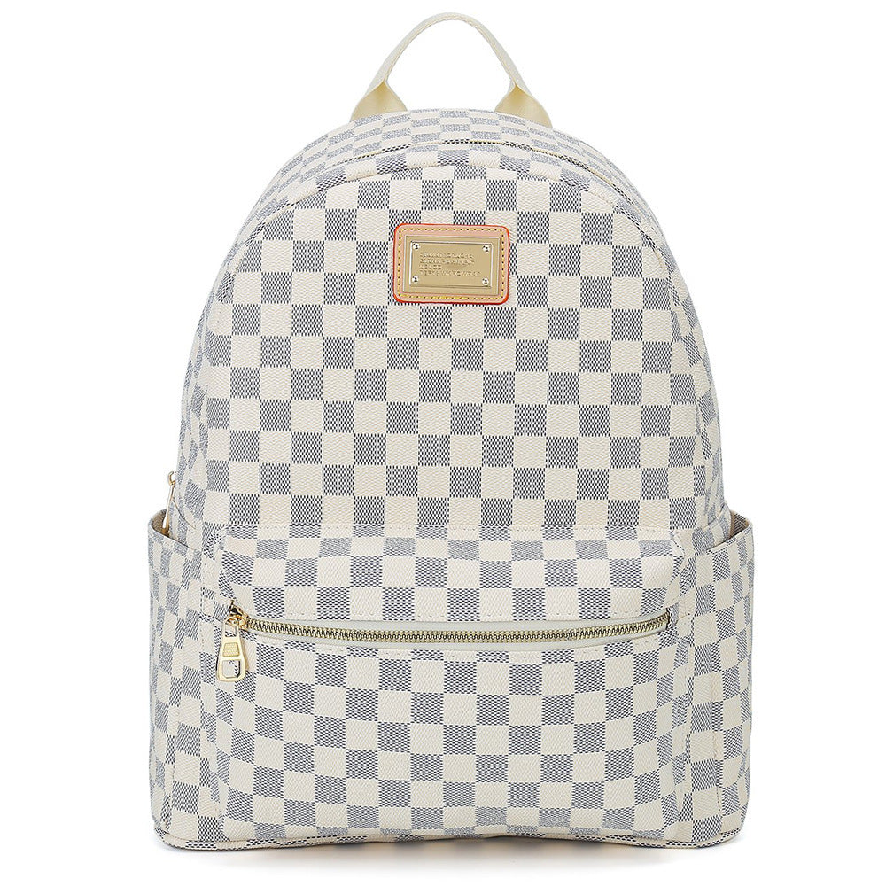 womens classic checkered vintage backpack