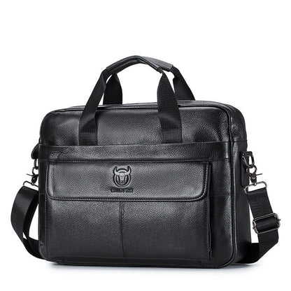 fashion bullcaptain leather goods mens briefcase