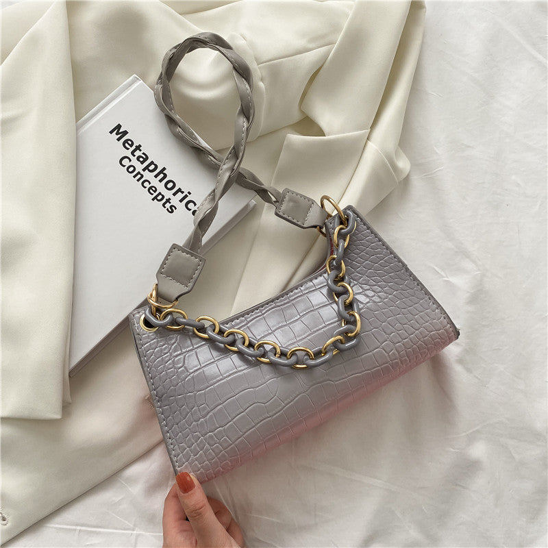 female bag tide chain portable fashion western style net red one shoulder armpit small square bag