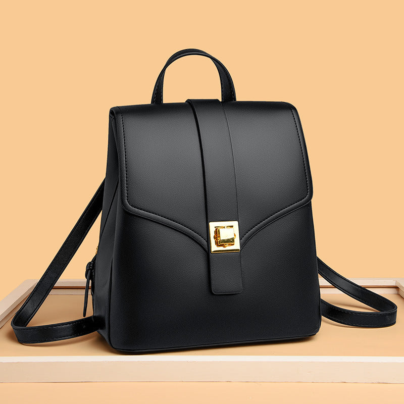 fashionable all match anti theft lock womens bag