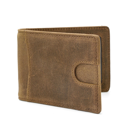 handmade simple wallet radiation proof leather