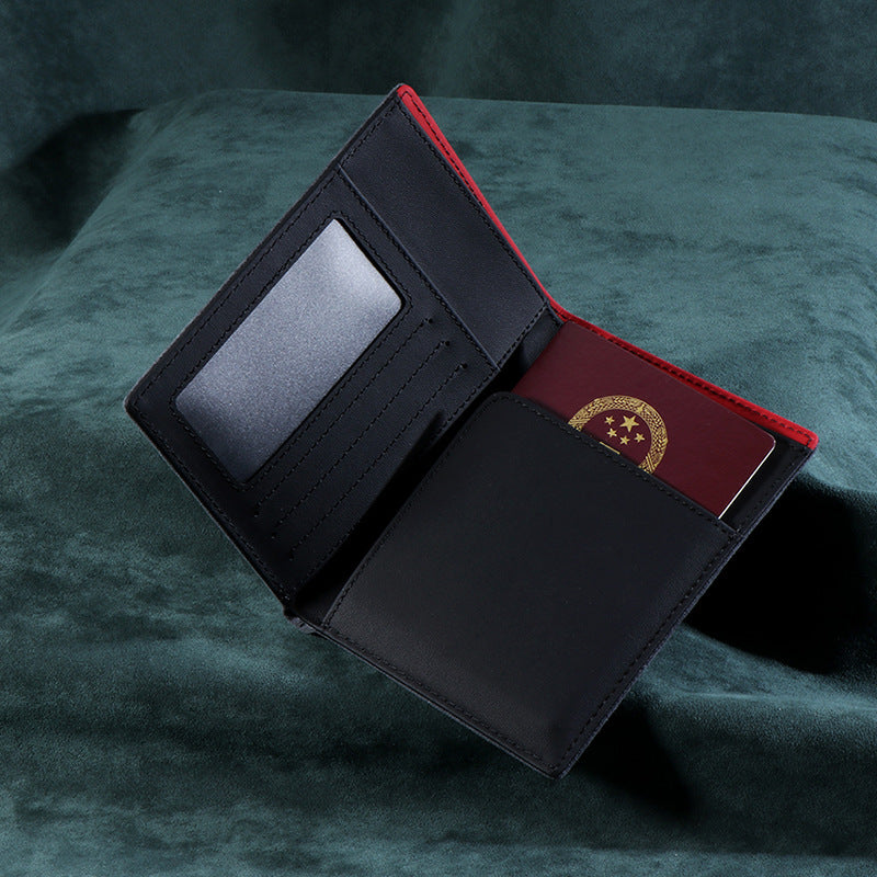 alcantara passport holder genuine leather certificate holder multifunctional wallet